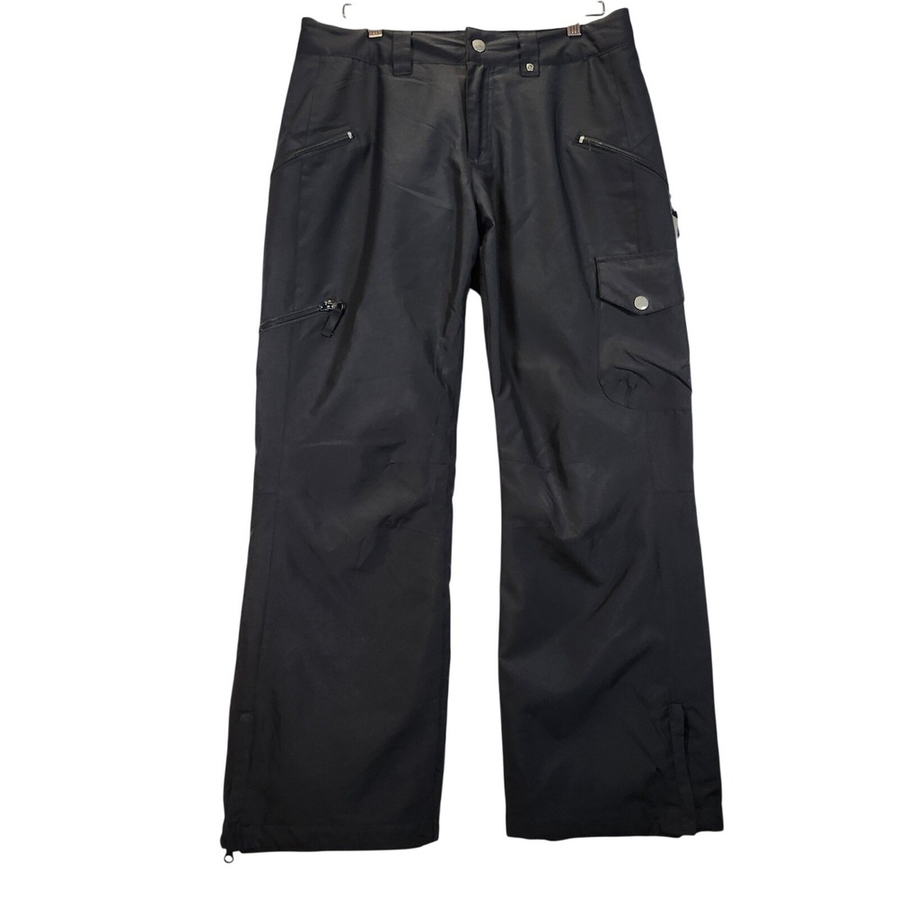 360 Degrees Black Cargo Ski Snowboard Pants Womens Waterproof Insulated size M‎